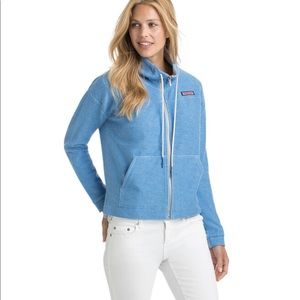 Vineyard Vines Blue Terry Zipper Shep Shirt Jacket